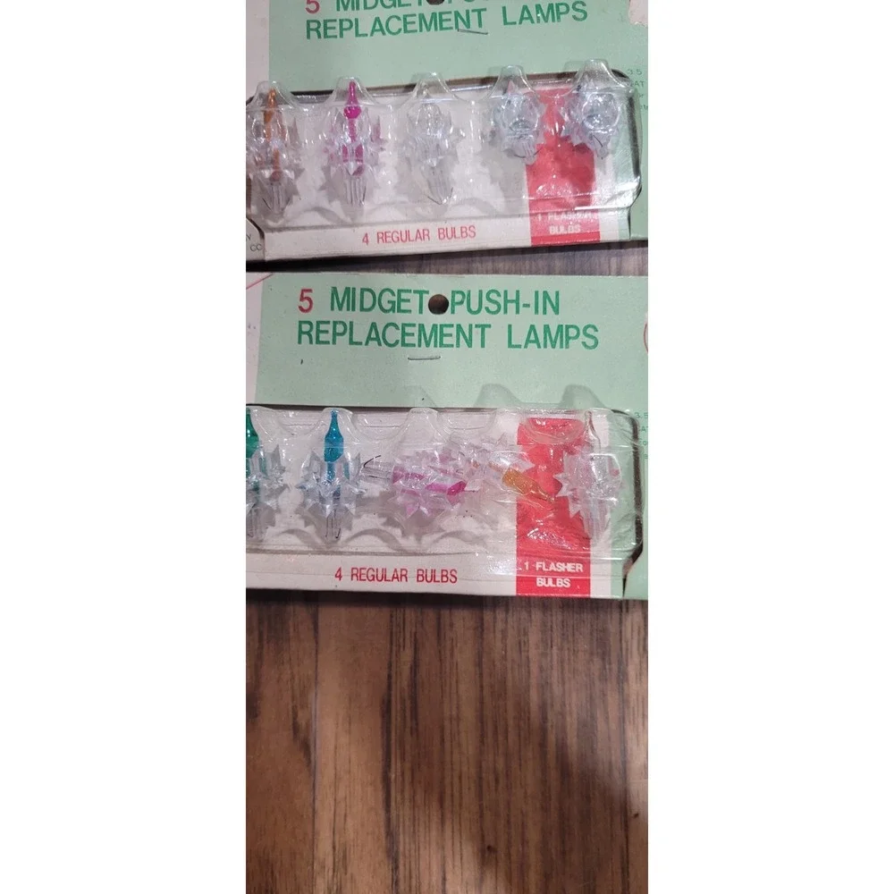 Vintage Replacement Bulbs Push In Light Set Of 5 / 3.5Volt
